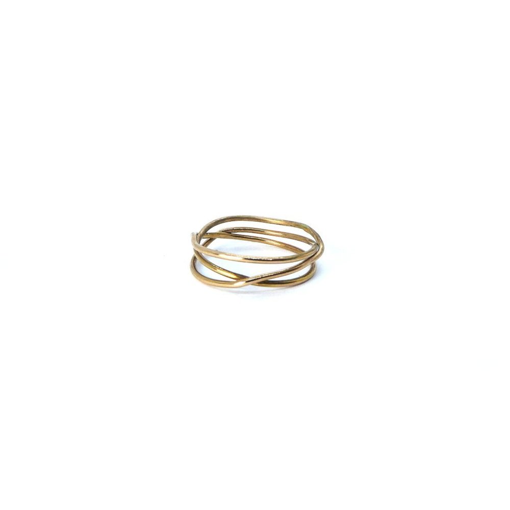 Gold Skinny Wrap Ring (Made in Boston)